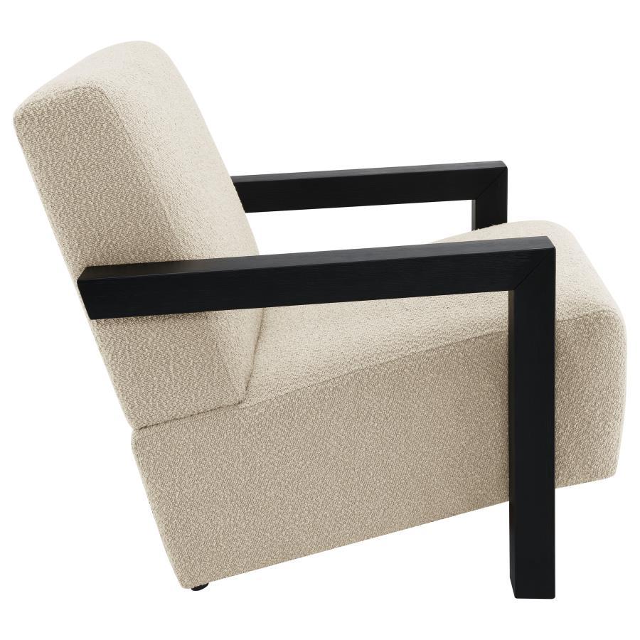 Fitzroy - Boucle Upholstered Accent Arm Chair - Latte