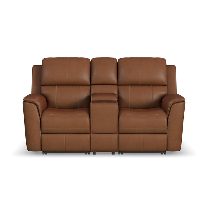 flexsteel-henry-leather-power-reclining-loveseat-console-caramel