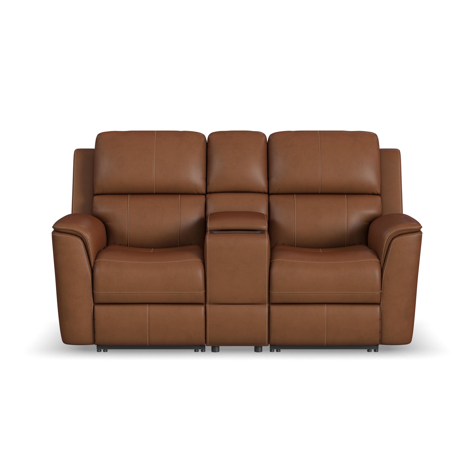 Flexsteel 1041-64PH-94672 Henry  Power Reclining Loveseat With Console & Power Headrests & Lumbar  Caramel