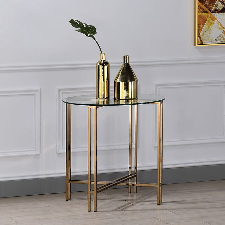 ACME Furniture Veises End Table Champagne