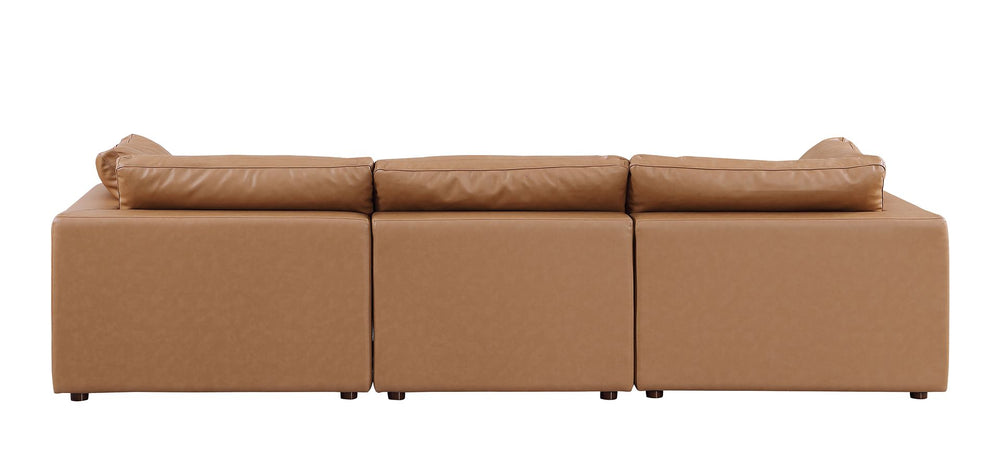 DivanItalia 1100 2-Piece Sofa Set – Top-Grain Italian Leather - Cognac