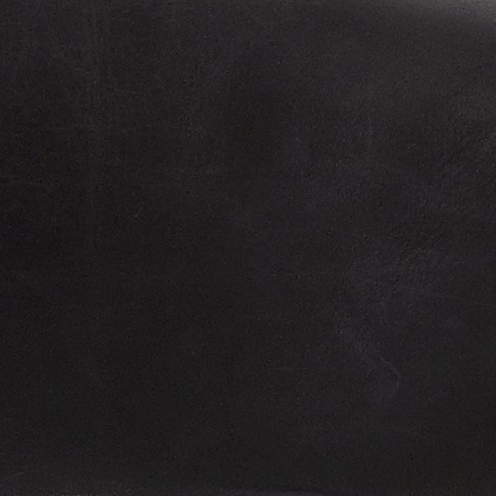 Brancaster - Ottoman - Antique Ebony Top Grain Leather & Aluminum