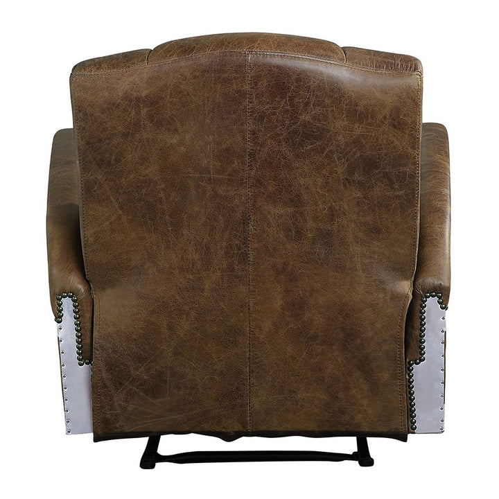Brancaster - Power Motion Recliner - Retro Brown Top Grain Leather & Aluminum