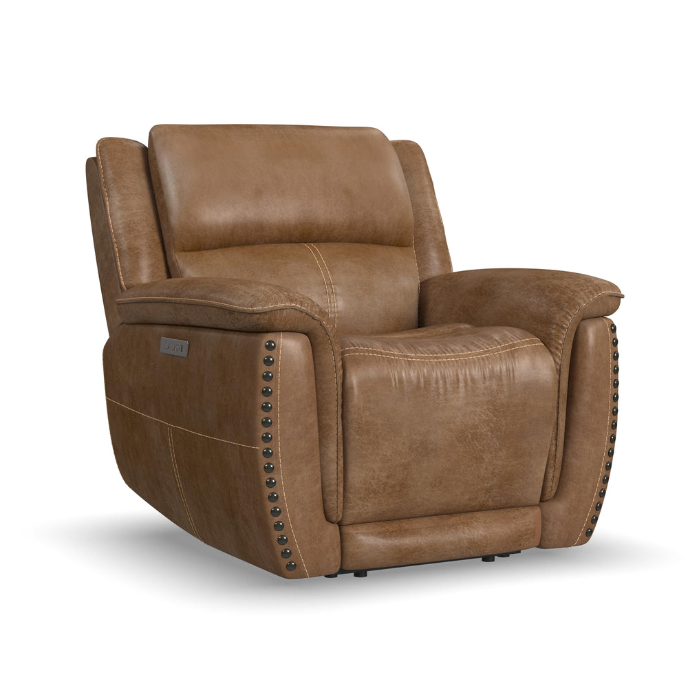 Beau Fabric Power Recliner with Power Headrest in Silt