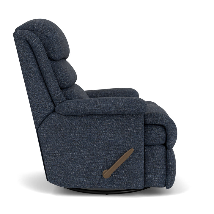Yukon Swivel Gliding Recliner Blue