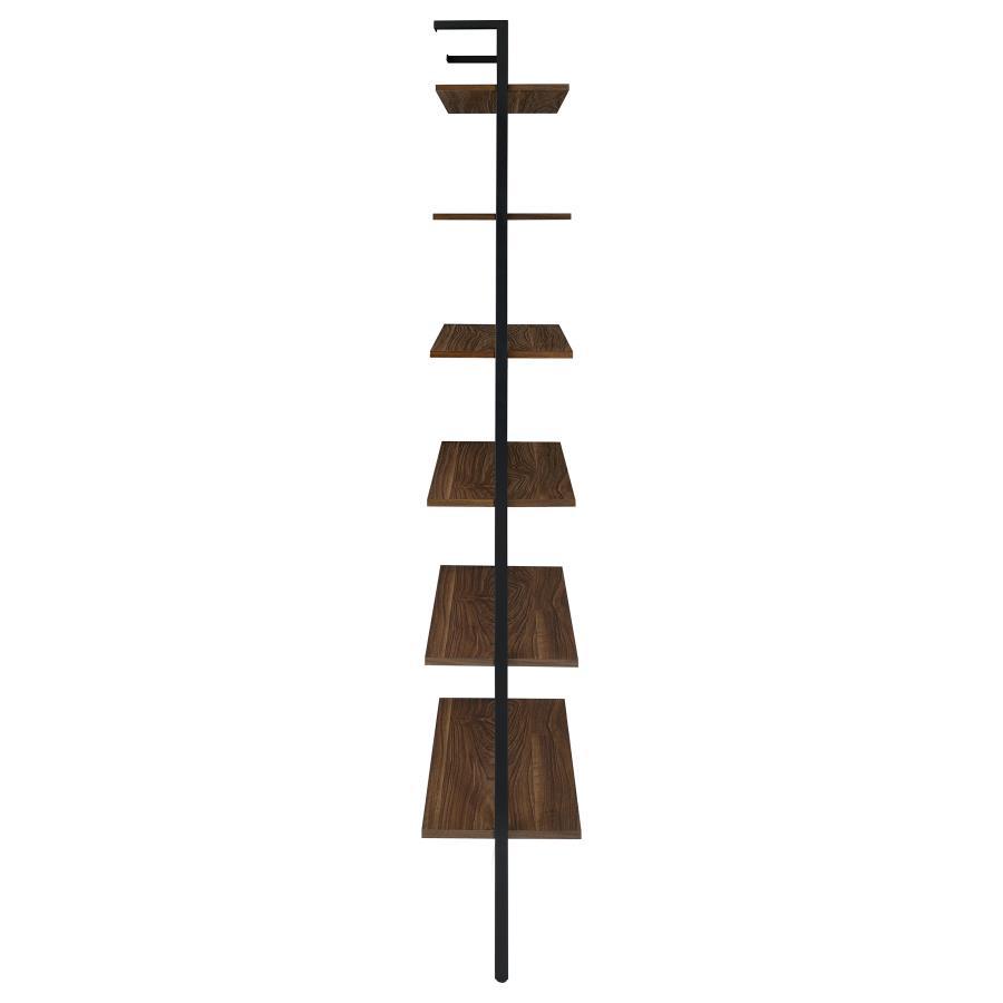 Owens - 6-Shelf Wall Bookshelf - Walnut