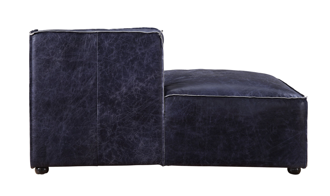 Birdie - Modular Chaise - Vintage Blue Top Grain Leather