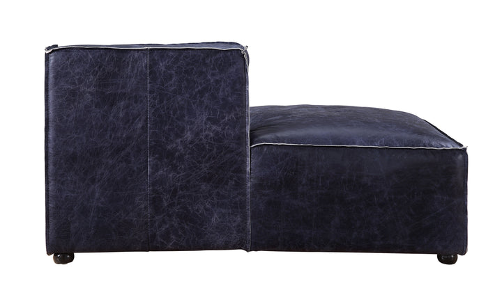 Birdie - Modular Chaise - Vintage Blue Top Grain Leather