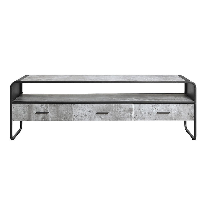 Raziela - 20" TV Stand - Concrete Gray & Black