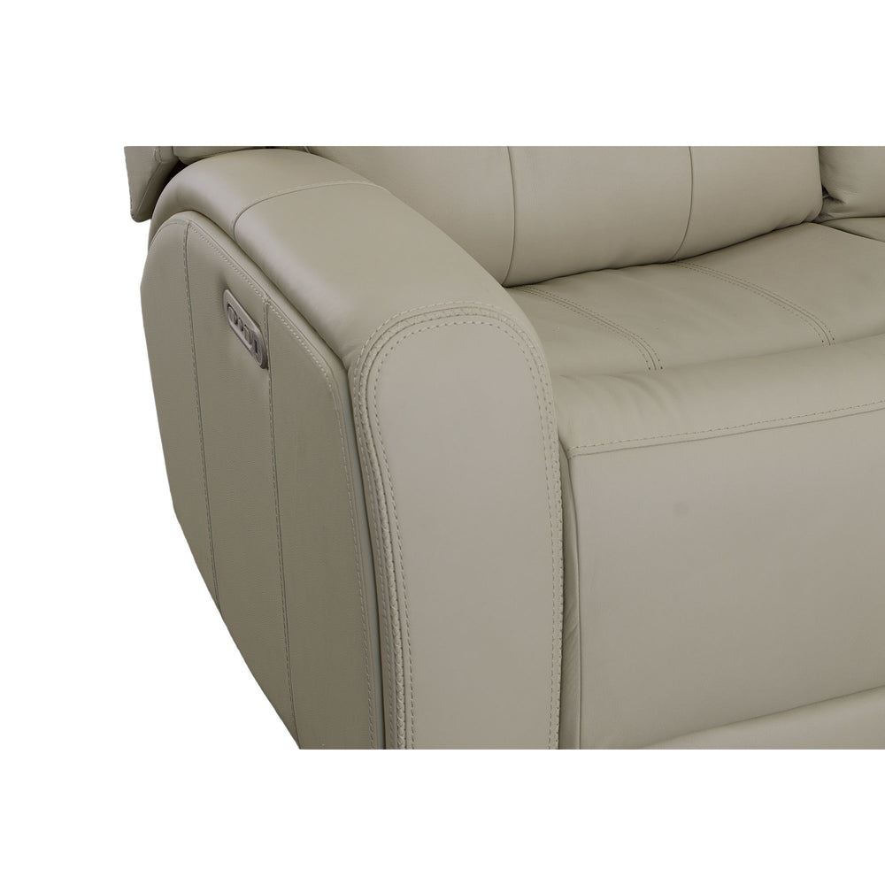 Grant Power Reclining Sofa With Power Headrests Ivory