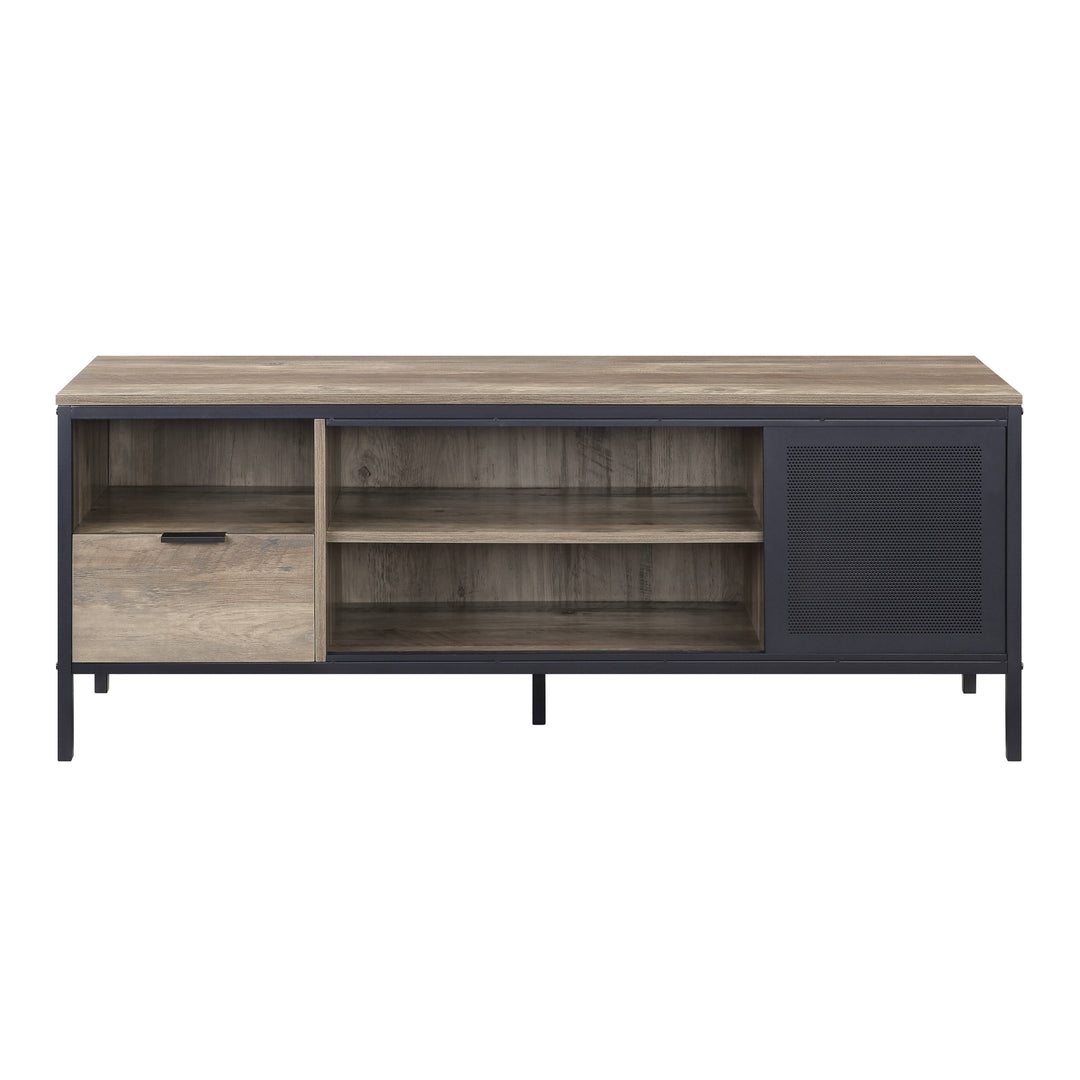 Nantan - TV Stand - Rustic Oak / Black