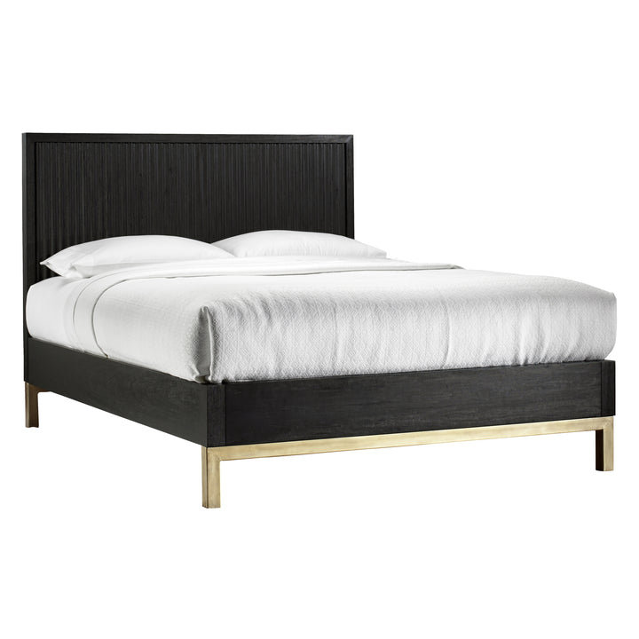Modus Furniture 8Zu5P4 Kentfield Solid Wood Platform Bed In Black Drifted Oak
