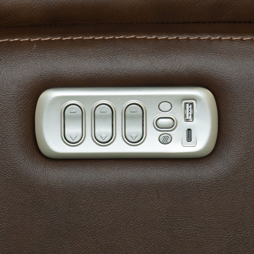 Flexsteel 1041-53P5-94671 Henry  Power Swivel Gliding Recliner With Power Headrest, Lumbar, Heat & Massage  Burnt Umber