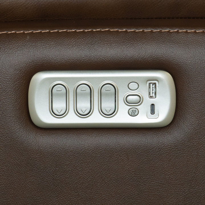 Flexsteel 1041-53P5-94671 Henry  Power Swivel Gliding Recliner With Power Headrest, Lumbar, Heat & Massage  Burnt Umber