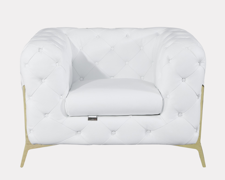 DivanItalia 970 Italian Leather White Chair