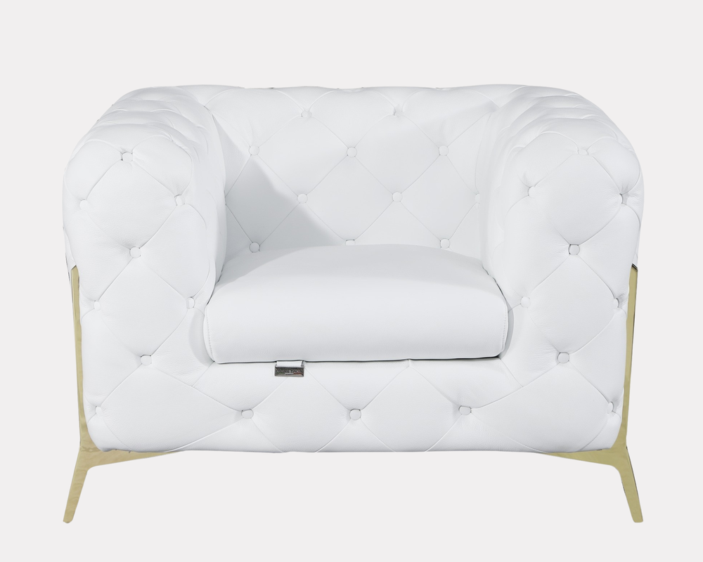 DivanItalia 970 Italian Leather White Chair