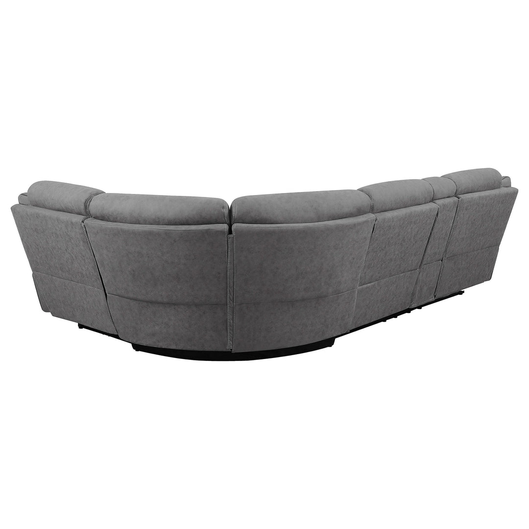 Coaster Furniture 600370 Higgins Upholstered Power Reclining Sectional Sofa Grey