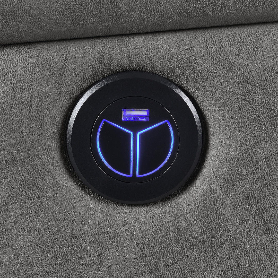 Coaster Furniture 600370 Higgins Upholstered Power Reclining Sectional Sofa Grey