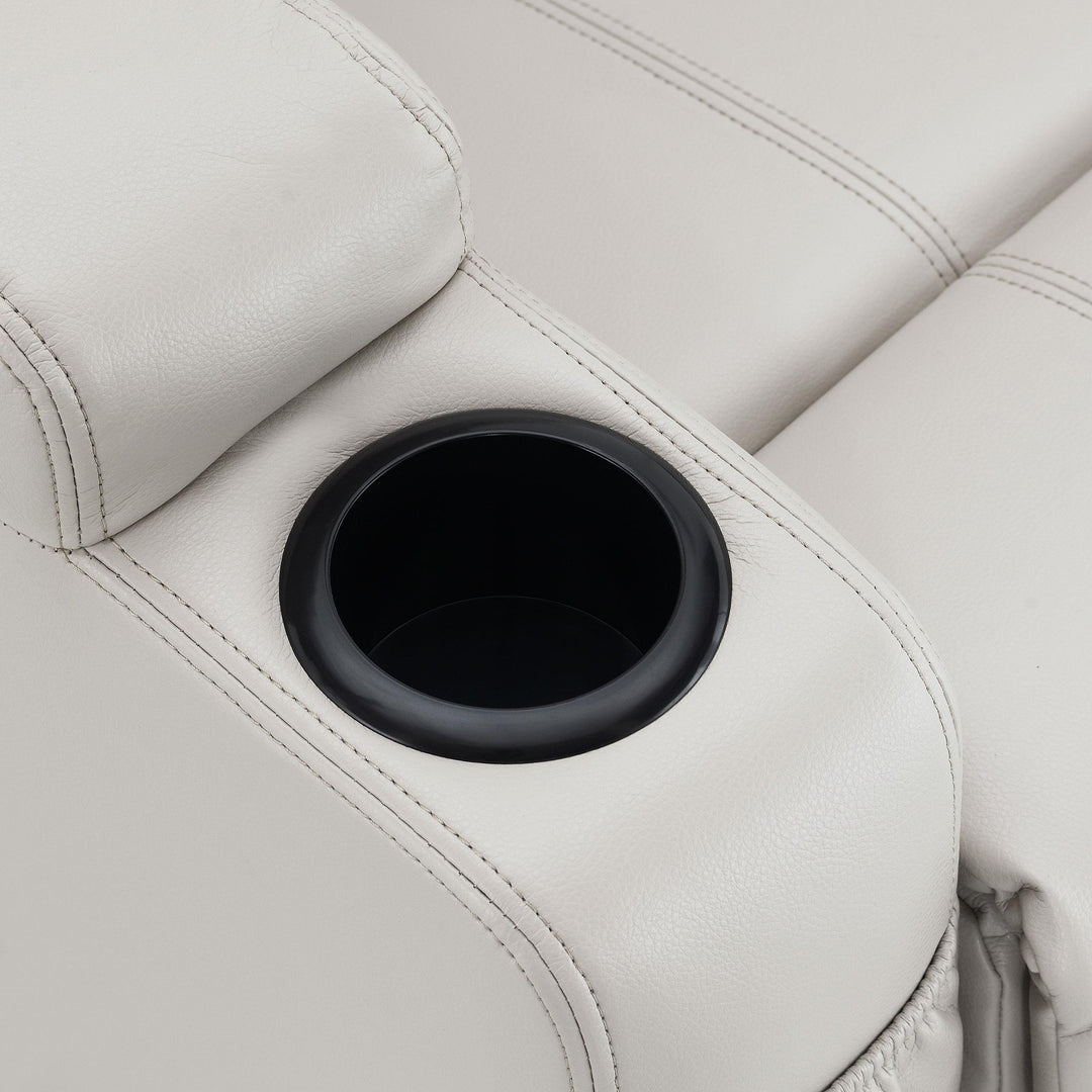 Coaster Furniture 600497P Sanger Upholstered Power Lift Massage Recliner Champagne