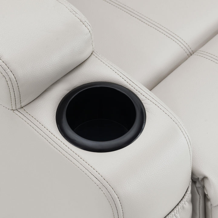 Coaster Furniture 600497P Sanger Upholstered Power Lift Massage Recliner Champagne