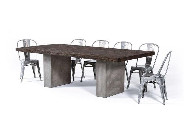 Renzo Modern Oak  and  Concrete 94" Dining Table