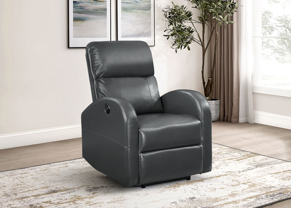 Grant - Upholstered Power Recliner Chair - Gray