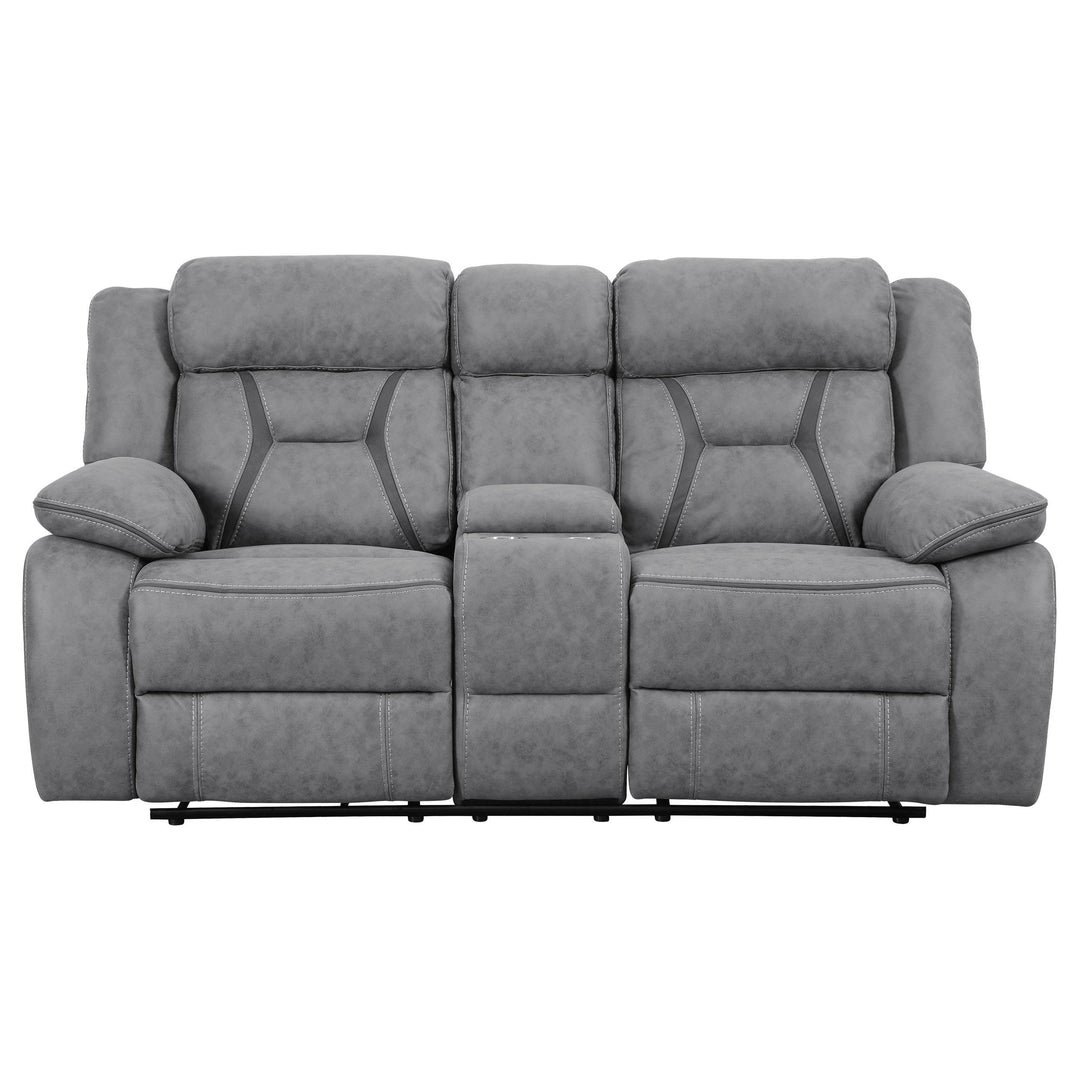Coaster Furniture 602261-S2 Higgins 2-piece Upholstered Motion Reclining Sofa Set Grey