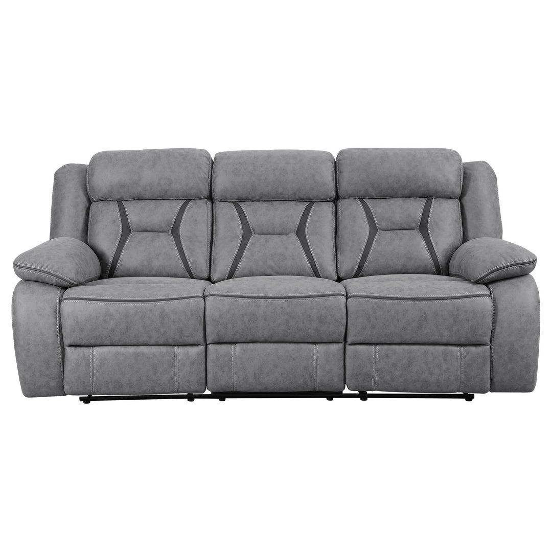 Coaster Furniture 602261 Higgins Upholstered Motion Reclining Sofa Grey