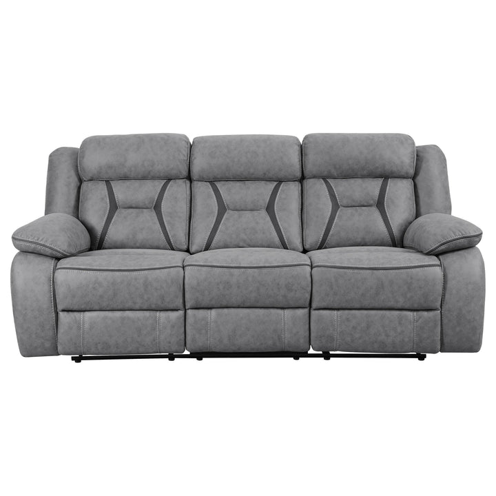 Coaster Furniture 602261 Higgins Upholstered Motion Reclining Sofa Grey