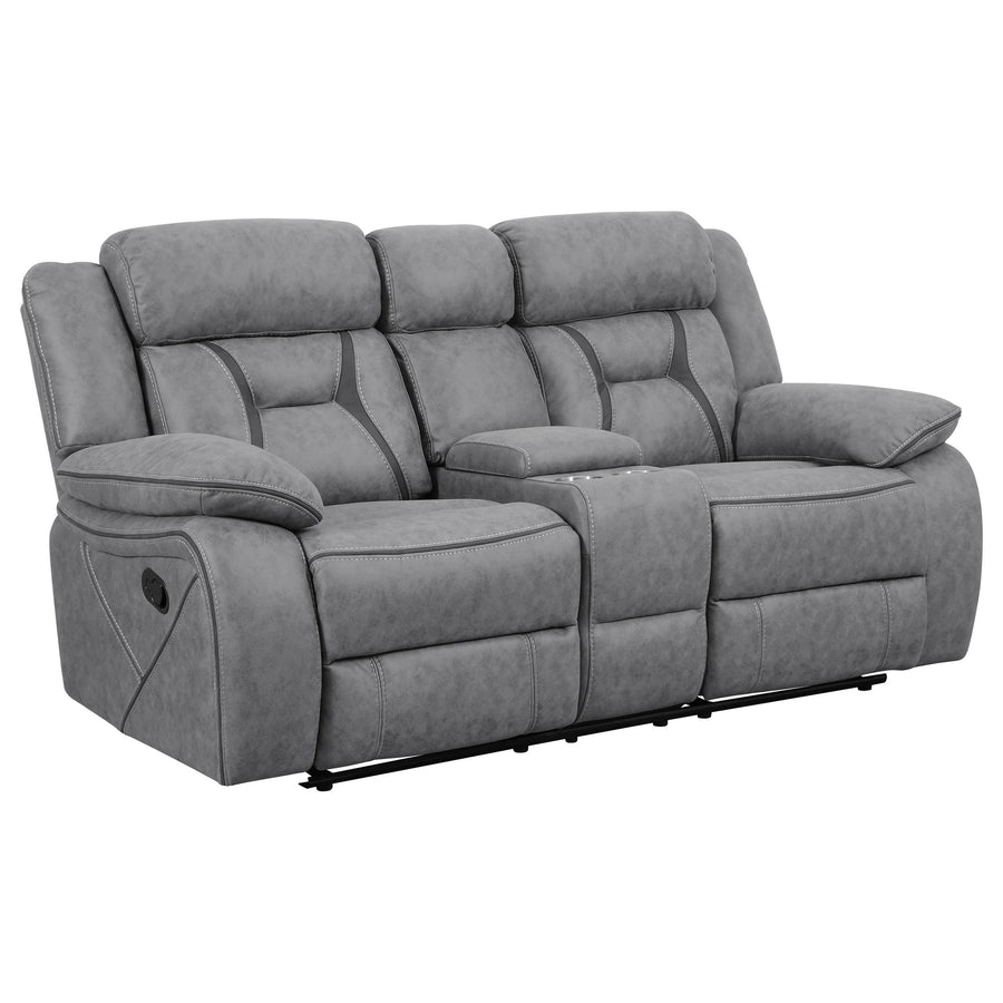 Coaster Furniture 602262 Higgins Upholstered Motion Reclining Loveseat Grey