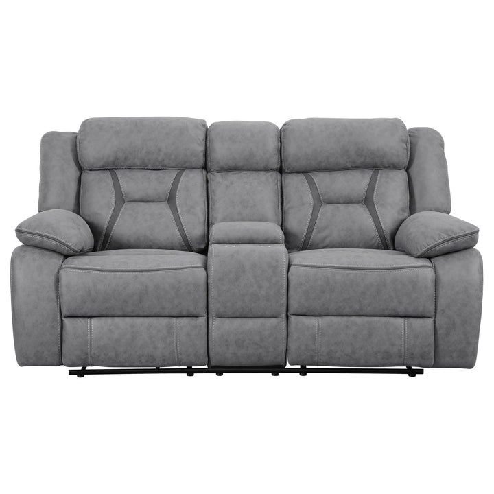 Coaster Furniture 602262 Higgins Upholstered Motion Reclining Loveseat Grey
