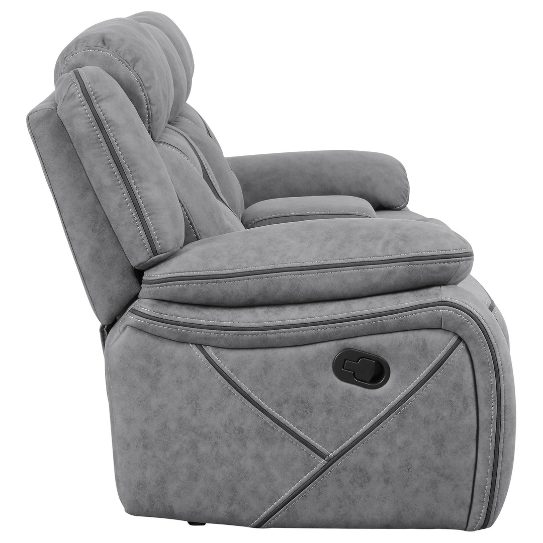Coaster Furniture 602262 Higgins Upholstered Motion Reclining Loveseat Grey