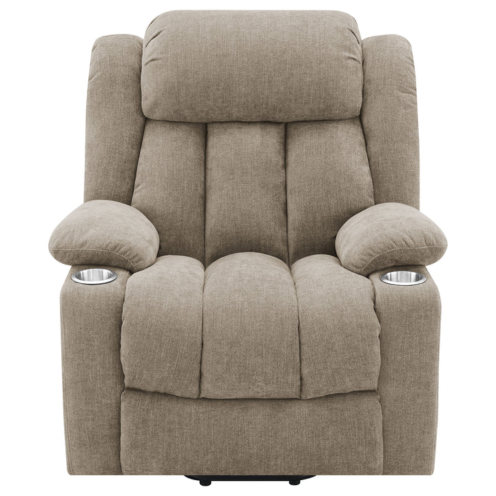 Houston - Upholstered Power Lift Recliner Chair - Camel