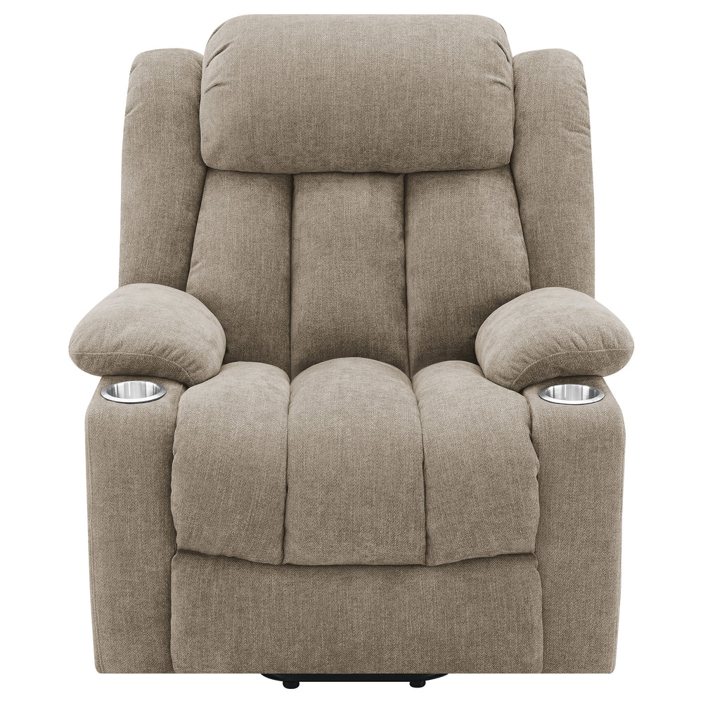 Houston - Upholstered Power Lift Recliner Chair - Camel