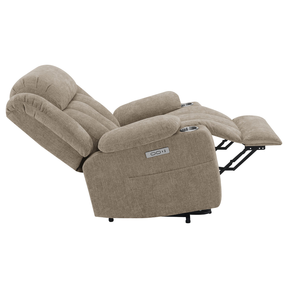 Houston - Upholstered Power Lift Recliner Chair - Camel