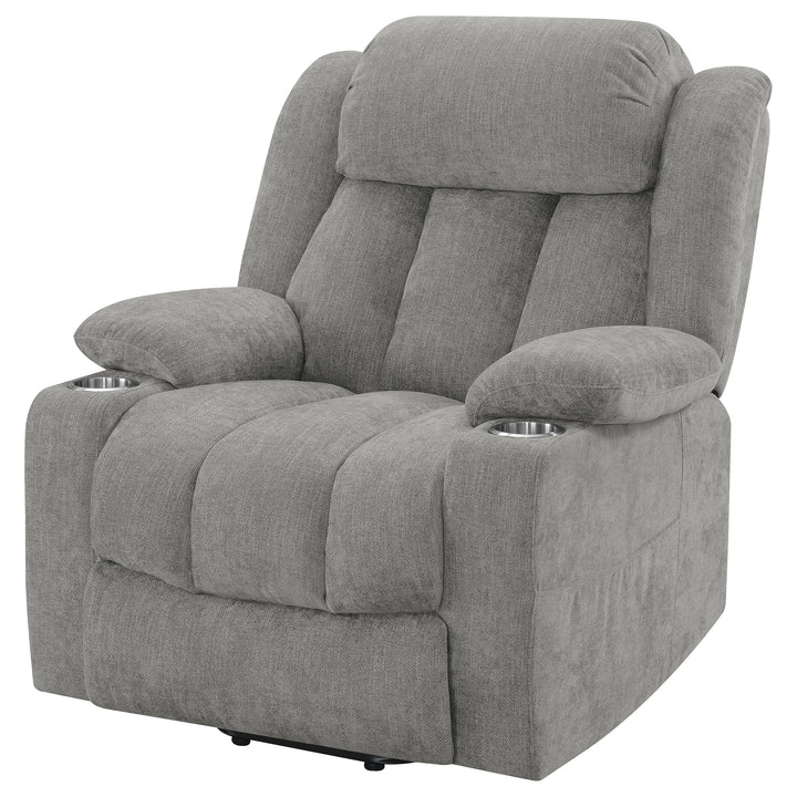 Houston - Upholstered Power Lift Recliner - Gray