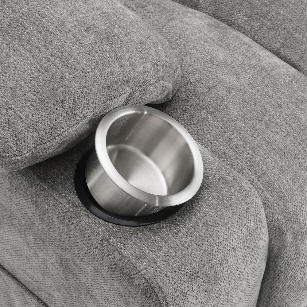Houston - Upholstered Power Lift Recliner - Gray