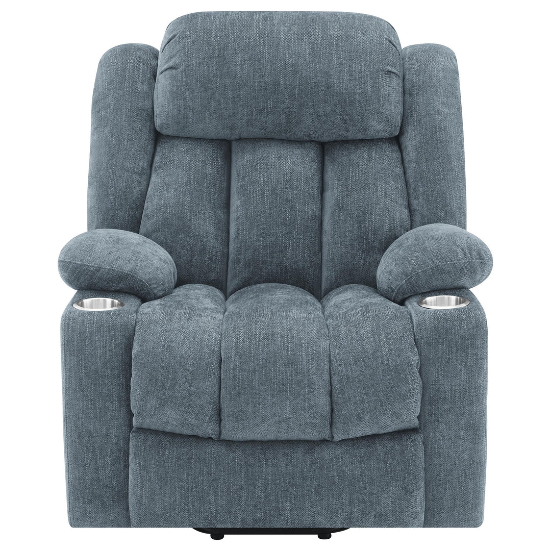 Coaster Furniture 602294P Houston Upholstered Power Lift Recliner Slate Blue