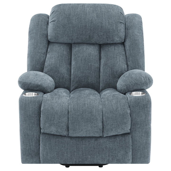 Houston - Upholstered Power Lift Recliner - Slate Blue