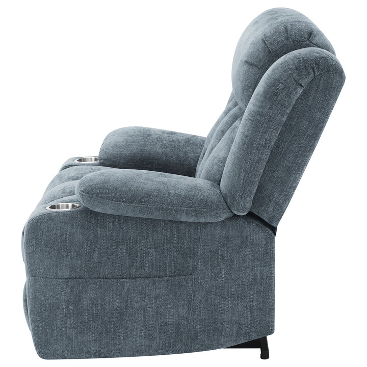 Houston - Upholstered Power Lift Recliner - Slate Blue