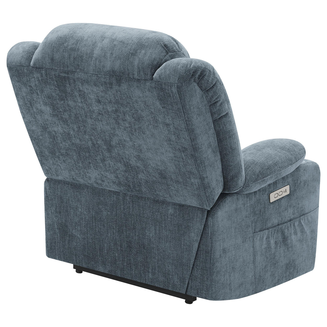 Coaster Furniture 602294P Houston Upholstered Power Lift Recliner Slate Blue