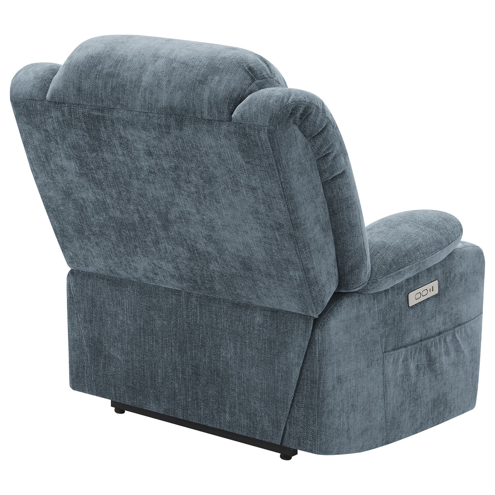 Houston - Upholstered Power Lift Recliner - Slate Blue