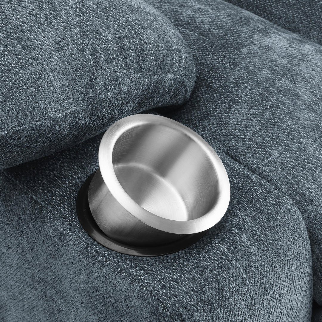 Coaster Furniture 602294P Houston Upholstered Power Lift Recliner Slate Blue