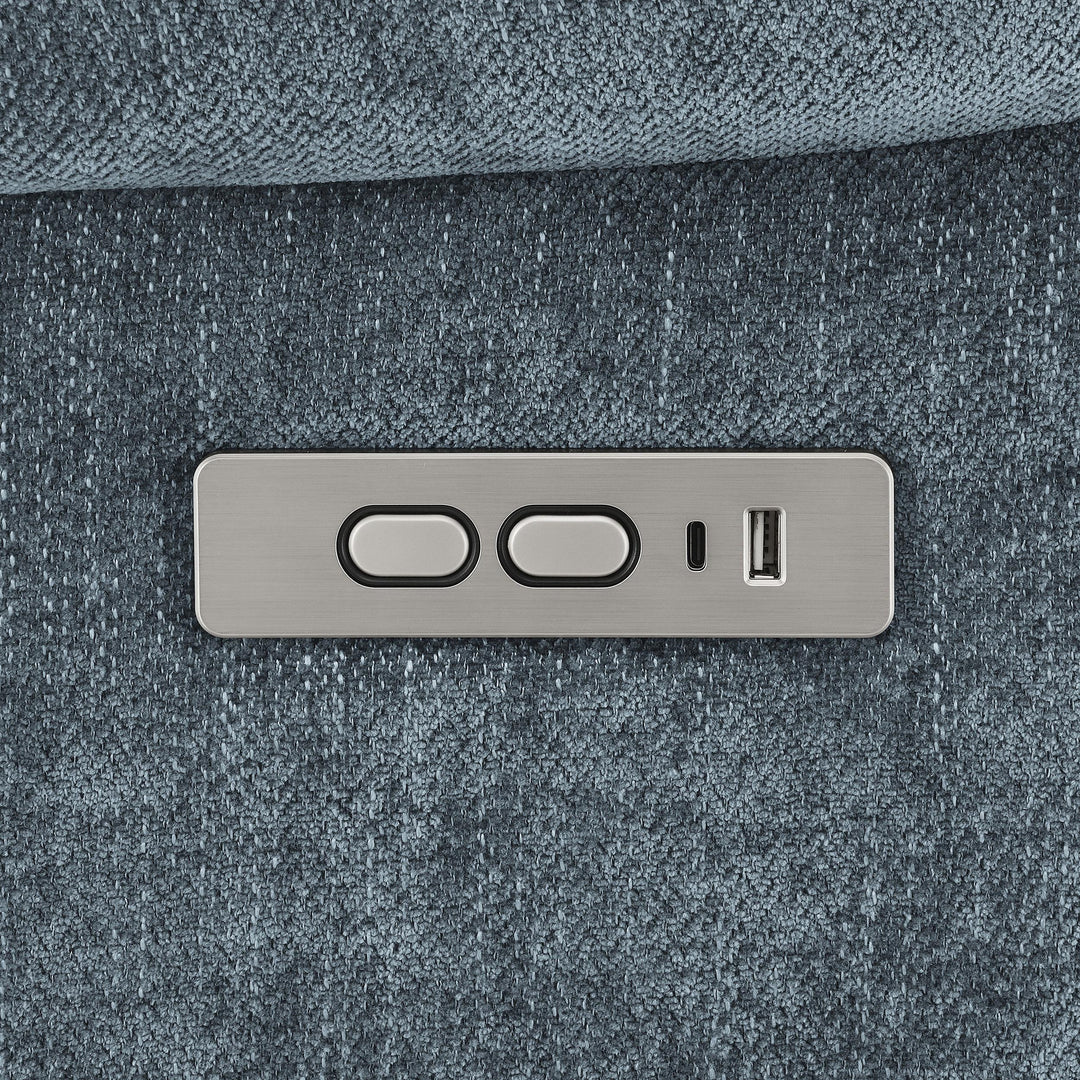 Coaster Furniture 602294P Houston Upholstered Power Lift Recliner Slate Blue