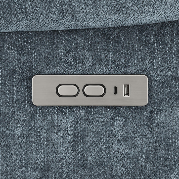 Coaster Furniture 602294P Houston Upholstered Power Lift Recliner Slate Blue