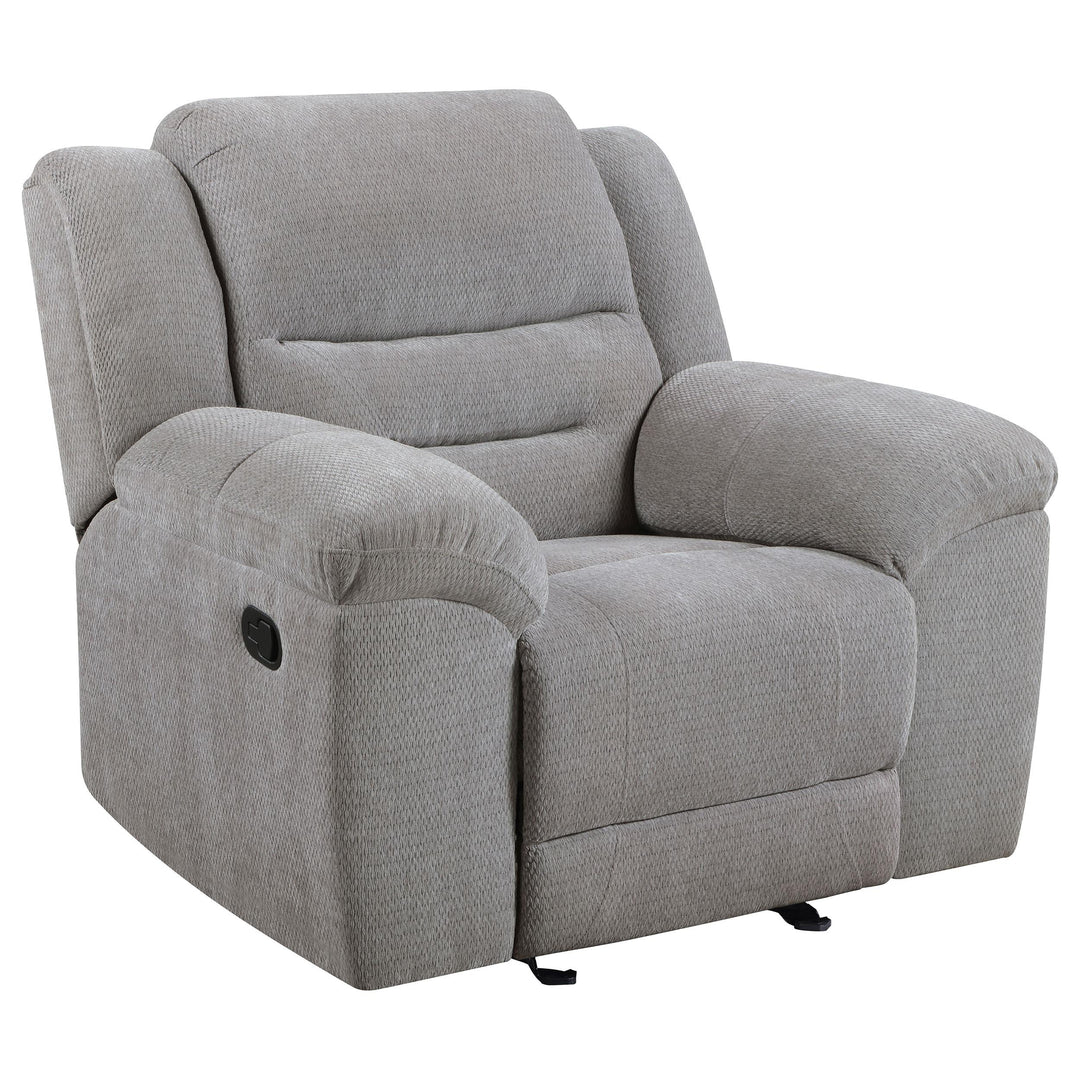 Coaster Furniture 602553 Gilson Chenille Upholstered Glider Recliner Chair Grey