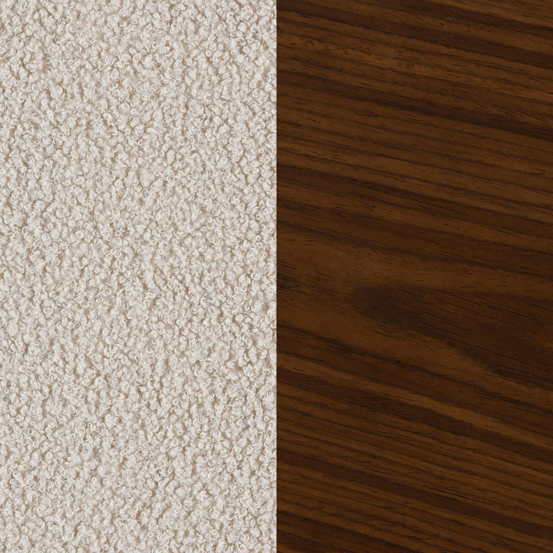 Coaster Furniture 602625 Paige Boucle Upholstered Mid Back Rocking Chair Beige