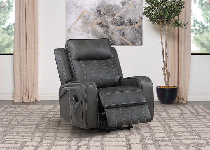 Raelynn - Upholstered Power Lift Recliner Chair - Gray