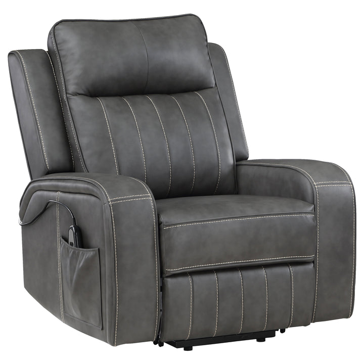 Raelynn - Upholstered Power Lift Recliner Chair - Gray