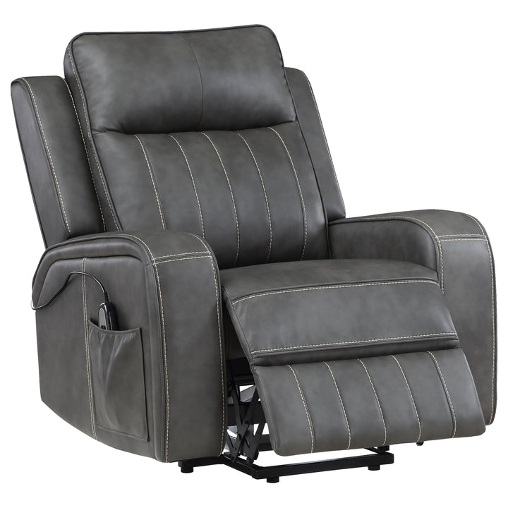 Raelynn - Upholstered Power Lift Recliner Chair - Gray